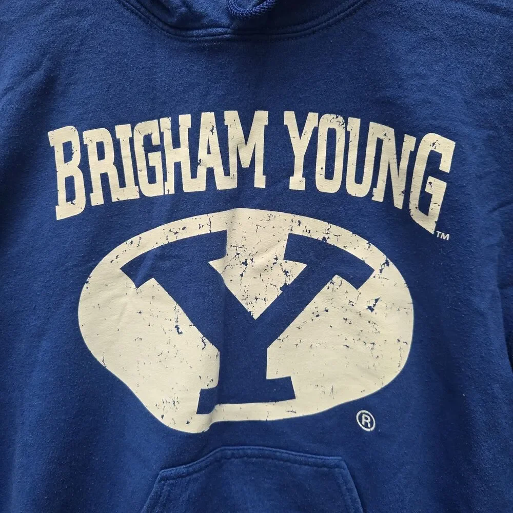 BYU Cougars Men's Brigham Young Blue Hoodie Size Small S rn9846 - Picture 2 of 7